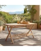 Zusammenklappbarer Esstisch aus Bambus - 140x70x74 cm