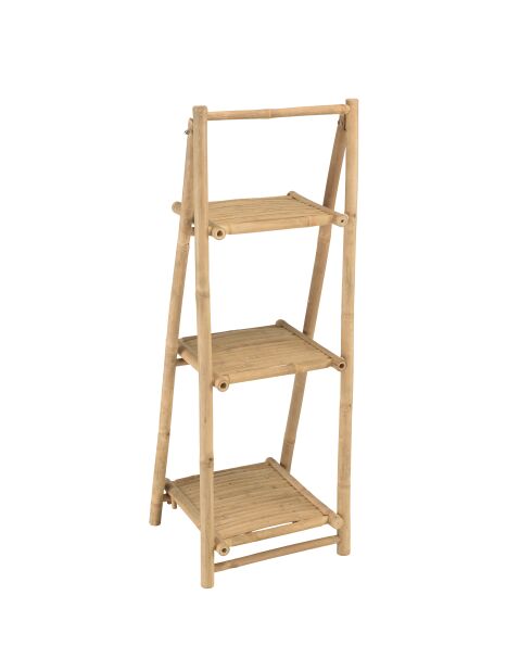 Etagère pliante 3 niveaux en bambou - 40x39x110 cm
