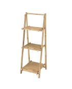 Etagère pliante 3 niveaux en bambou - 40x39x110 cm
