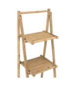 Etagère pliante 3 niveaux en bambou - 40x39x110 cm
