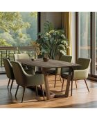 Tavolo da pranzo rettangolare mindi in legno - 200x100x78 cm