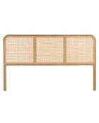 Tête de lit en bois de mindi et rotin naturel pour li - 165x3x 100.5cm