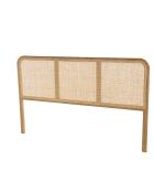 Tête de lit en bois de mindi et rotin naturel pour li - 165x3x 100.5cm