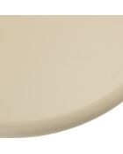 Salontafel met beige betoneffect in organische vorm - 130x80x35,5 cm