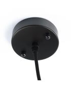 Sospensione a goccia in rattan e teak - 25x25x47 cm