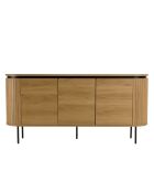 Buffet arrondi 3 portes naturel - 160x40x76 cm