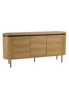 Buffet arrondi 3 portes naturel - 160x40x76 cm