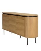 Buffet arrondi 3 portes naturel - 160x40x76 cm