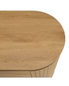 Buffet arrondi 3 portes naturel - 160x40x76 cm