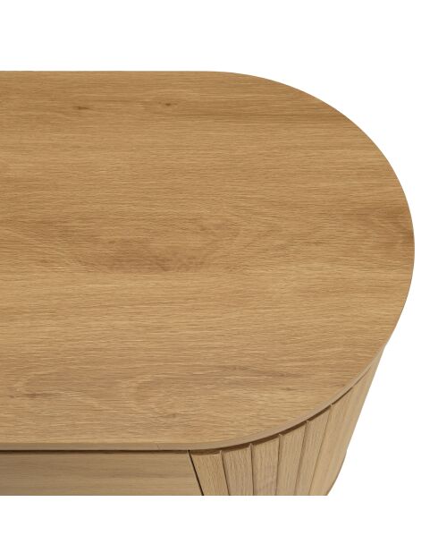 Buffet arrondi 3 portes naturel - 160x40x76 cm