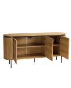 Buffet arrondi 3 portes naturel - 160x40x76 cm
