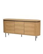 Buffet arrondi 3 portes naturel - 160x40x76 cm