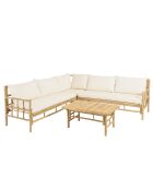 Set 2:6-Sitzer-Sofa+1 Couchtisch aus Bambus — 165x70x85 cm