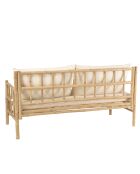 Set 2:6-Sitzer-Sofa+1 Couchtisch aus Bambus — 165x70x85 cm