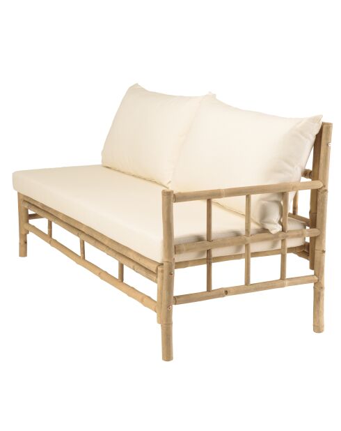 Set 2:6-Sitzer-Sofa+1 Couchtisch aus Bambus — 165x70x85 cm