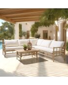 Set 2:6-Sitzer-Sofa+1 Couchtisch aus Bambus — 165x70x85 cm