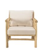 Borneo-Set 4 Sitze und 1 Teakholz-Couchtisch - 131x82x80 cm