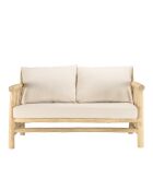 Borneo-Set 4 Sitze und 1 Teakholz-Couchtisch - 131x82x80 cm