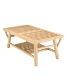 Borneo-Set 4 Sitze und 1 Teakholz-Couchtisch - 131x82x80 cm