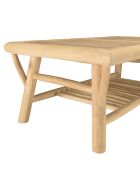 Borneo-Set 4 Sitze und 1 Teakholz-Couchtisch - 131x82x80 cm