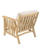 Borneo-Set 4 Sitze und 1 Teakholz-Couchtisch - 131x82x80 cm