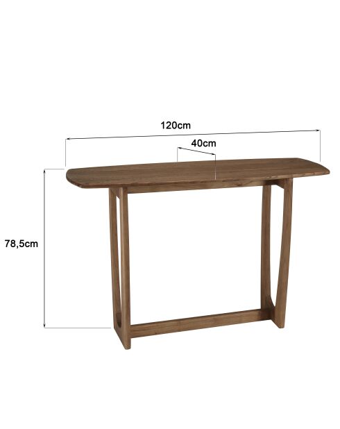 Mindi houten console - 120x40x 78,5 cm