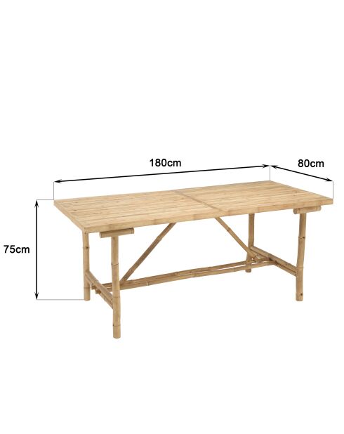 Esstisch aus Bambus - 180x80x75 cm