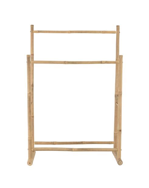 Porte-serviettes double portant en bambou - 70x29x104 cm