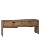 Aparador con 4 puertas en madera mindi - 200x48x80 cm