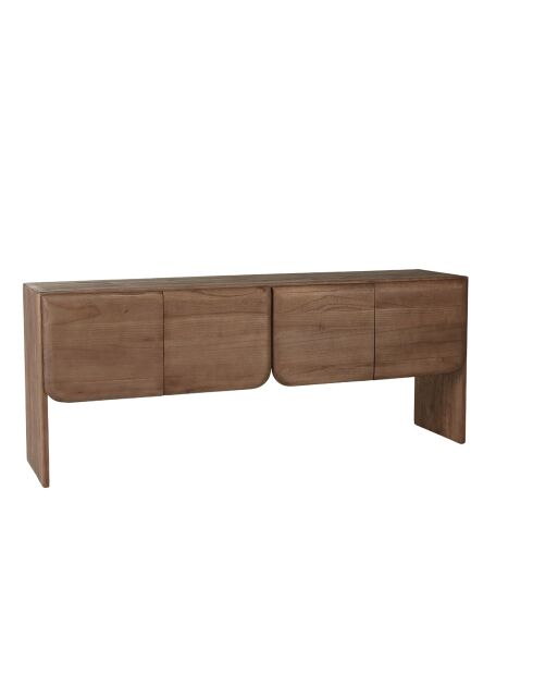 Credenza a 4 ante in legno mindi - 200x48x80 cm