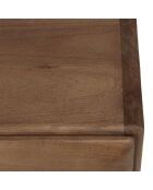 Aparador con 4 puertas en madera mindi - 200x48x80 cm