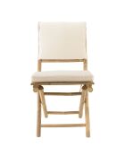 Set 4:2 Stühle und 1 zusammenklappbarer Bambustisch - 70x70x75 cm