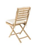 Set 4:2 Stühle und 1 zusammenklappbarer Bambustisch - 70x70x75 cm