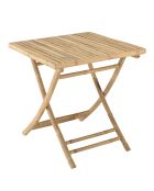 Set 4:2 Stühle und 1 zusammenklappbarer Bambustisch - 70x70x75 cm