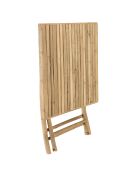 Set 4:2 Stühle und 1 zusammenklappbarer Bambustisch - 70x70x75 cm