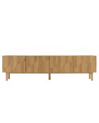 Porta TV a 4 ante con decoro naturale a motivi arrotondati - 200x42x55 cm