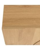 Porta TV a 4 ante con decoro naturale a motivi arrotondati - 200x42x55 cm