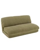 Ausziehbarer 2-Sitzer-Sessel aus grünem Stoff - 130x82x58 cm