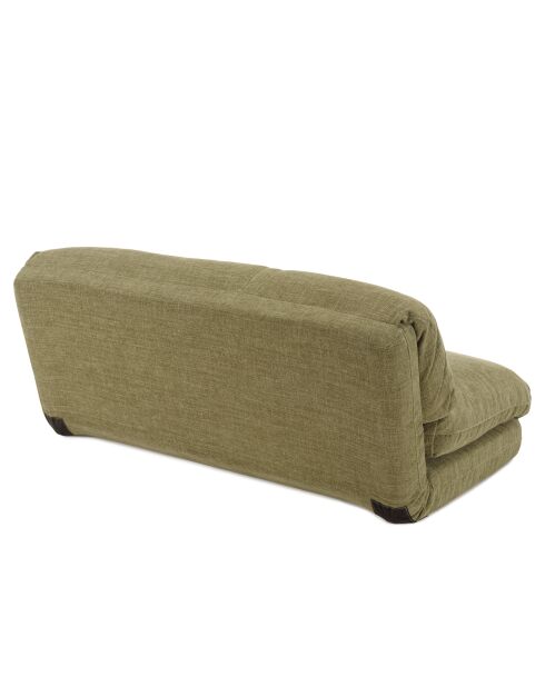 Ausziehbarer 2-Sitzer-Sessel aus grünem Stoff - 130x82x58 cm