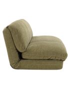 Ausziehbarer 2-Sitzer-Sessel aus grünem Stoff - 130x82x58 cm