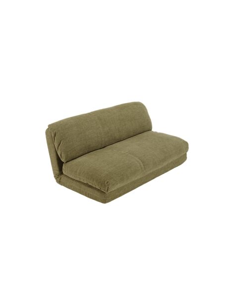 Ausziehbarer 2-Sitzer-Sessel aus grünem Stoff - 130x82x58 cm