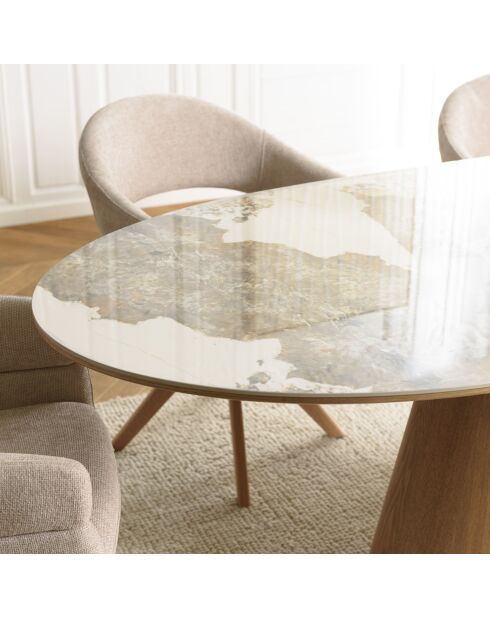 Tavolo da pranzo con piano in ceramica - 200x90x76,3 cm