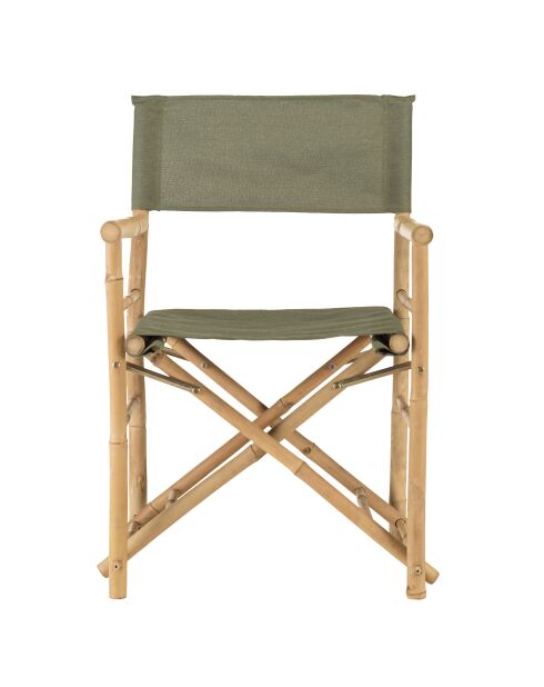 Set aus 2 Ledersesseln mit grüner Stofflehne - 58x51x91 cm