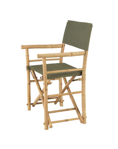 Set aus 2 Ledersesseln mit grüner Stofflehne - 58x51x91 cm