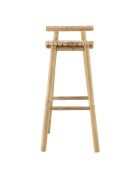 Set Nr. 5: Bar+2 Hocker mit Bambusrückenlehne - 121x52x109 cm