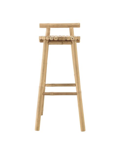 Set Nr. 5: Bar+2 Hocker mit Bambusrückenlehne - 121x52x109 cm