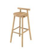 Set Nr. 5: Bar+2 Hocker mit Bambusrückenlehne - 121x52x109 cm