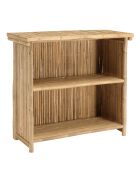 Set Nr. 5: Bar+2 Hocker mit Bambusrückenlehne - 121x52x109 cm