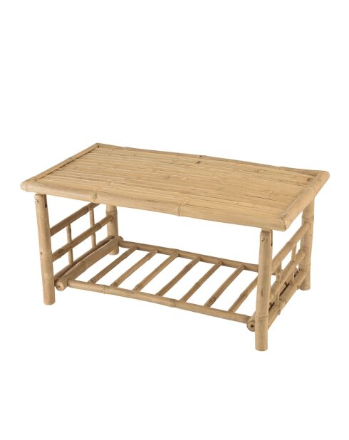 Tavolino rettangolare in bambù - 90x50x44 cm