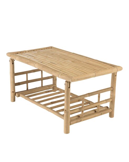 Tavolino rettangolare in bambù - 90x50x44 cm